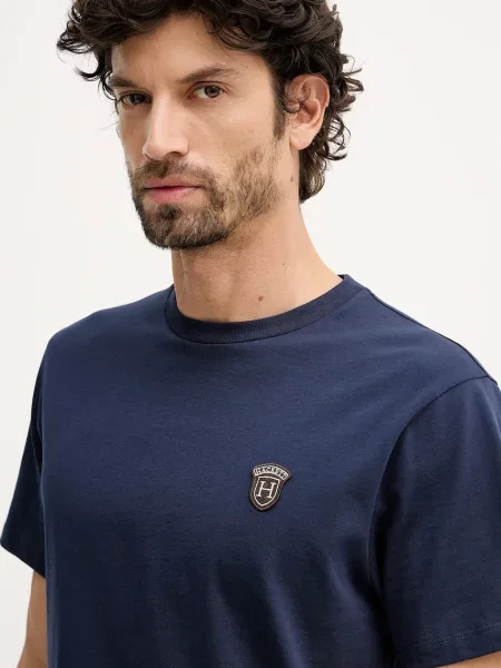 Однотонная футболка Hackett London синяя