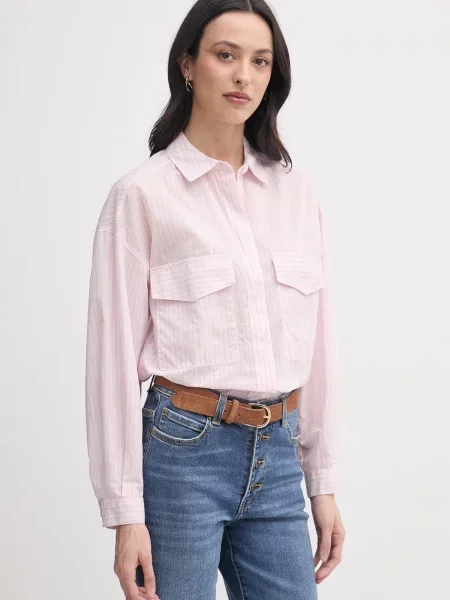 United Colors of Benetton srajca z bombažem roza