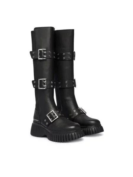 KARL LAGERFELD Zimski škornji Kreeper Wedge črna