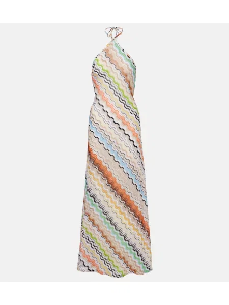 Rochie maxi Missoni cu gât halter