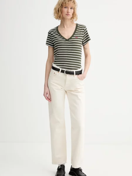 Tričko Levi's PERFECT VNECK zelená