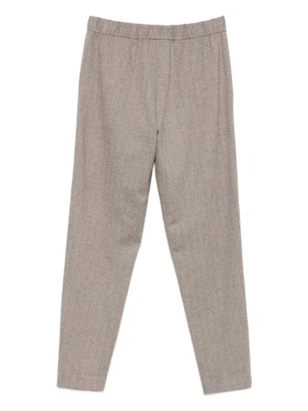 Pantaloni Le Tricot Perugia cu model herringbone