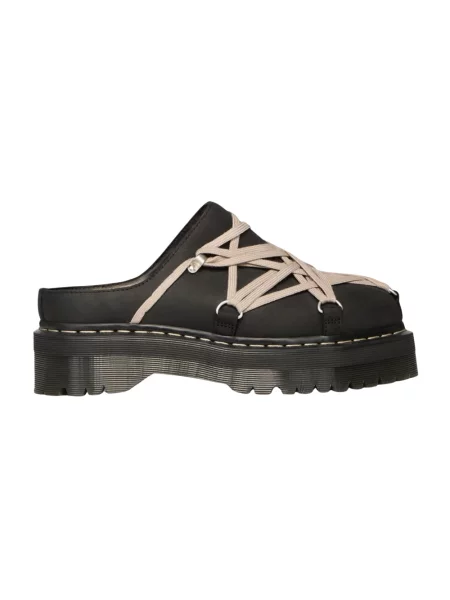 Klapki mules Dr. Martens skórzane czarne