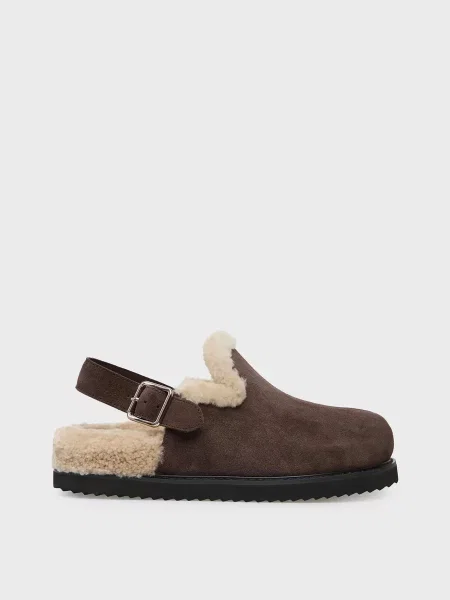 Кожаные сабо Prpy коричневые