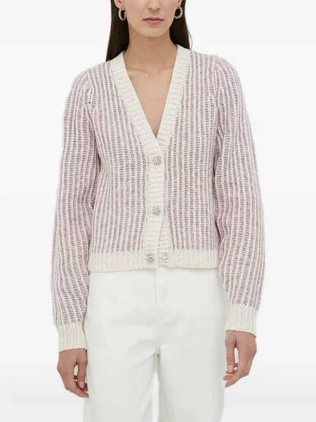 Cardigan Bruuns Bazaar cu nervuri violet