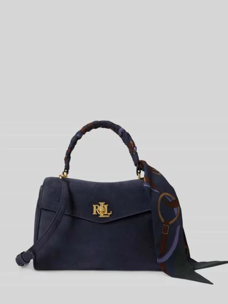 Lauren Ralph Lauren torebka zamszowa granatowa