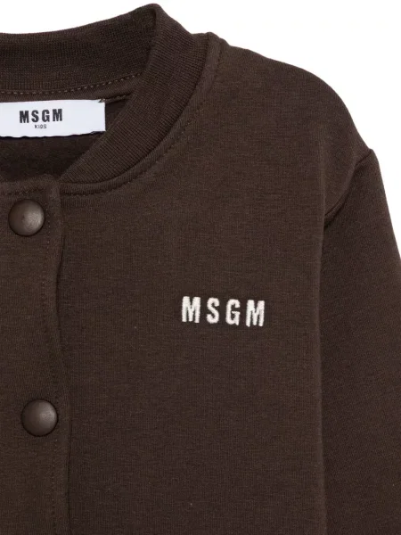 Kurtka bomber dziecięcy Msgm brązowy