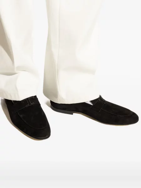 Pantofi loafer Tod's din piele de căprioară negru