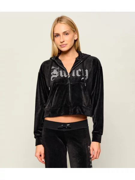 Juicy Couture Hanorac Gothic Iccle | Cropped Fit negru