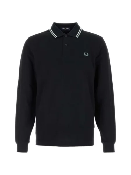 Lung tricou polo Fred Perry negru
