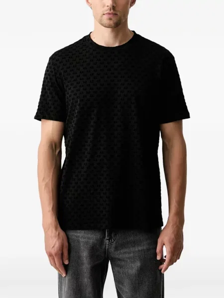 Tricou Armani Exchange cu autograf negru