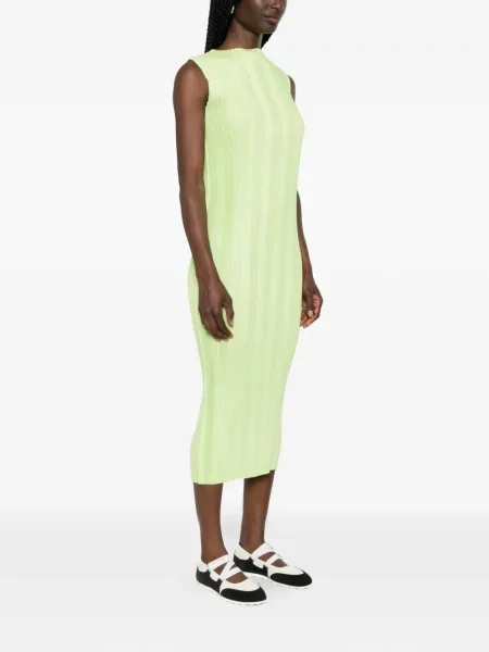 Rochie mini Issey Miyake fără mâneci verde