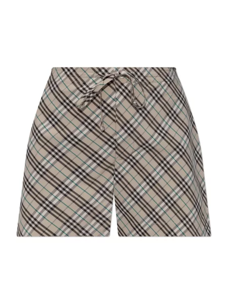 Szorty Burberry w kratę beżowe