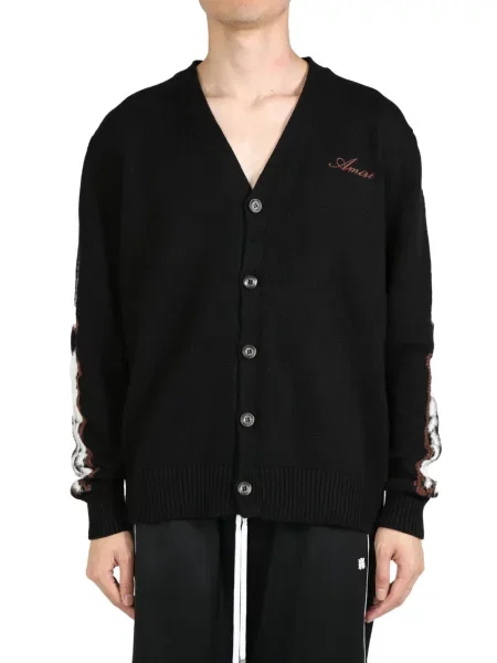 Cardigan Amiri cu model leopard negru