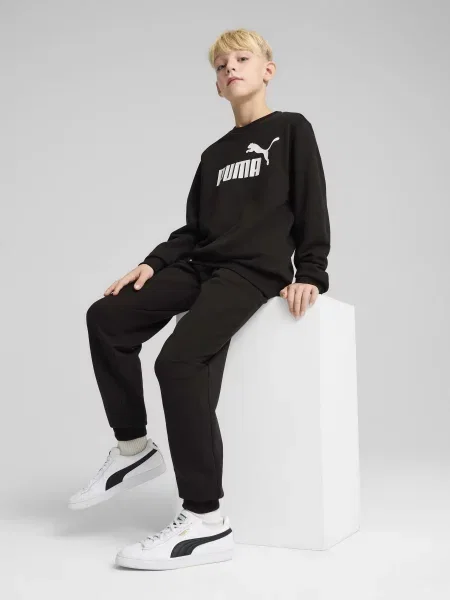Дитячий Спортивний костюм PUMA ESS LOGO CREW SWEAT SUIT бавовна/поліестер чорний