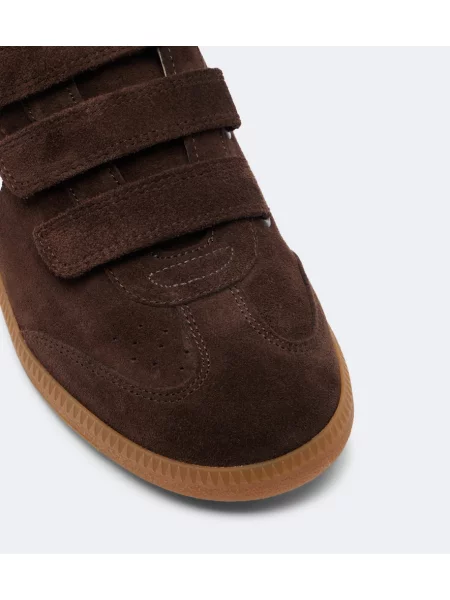 Sneakerși Isabel Marant din piele de căprioară maro