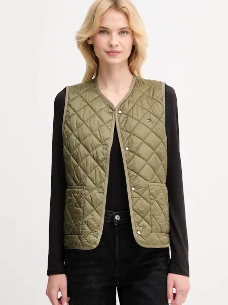 Tommy Hilfiger bezrękawnik przejściowy zielony