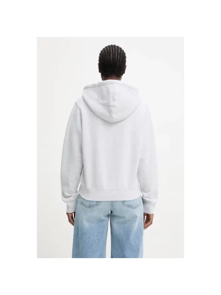 Anine Bing CASPER ZIP UP BING bluza rozpinana z kapturem szara