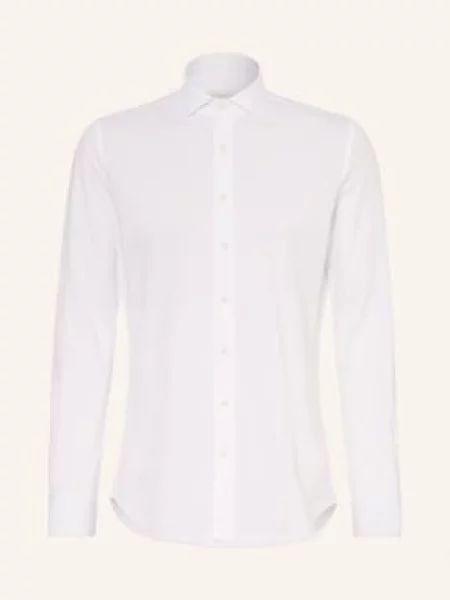Profuomo Koszula Z Piki Slim Fit weiss biała