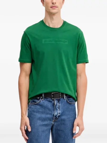 Tricou Armani Exchange cu autograf verde