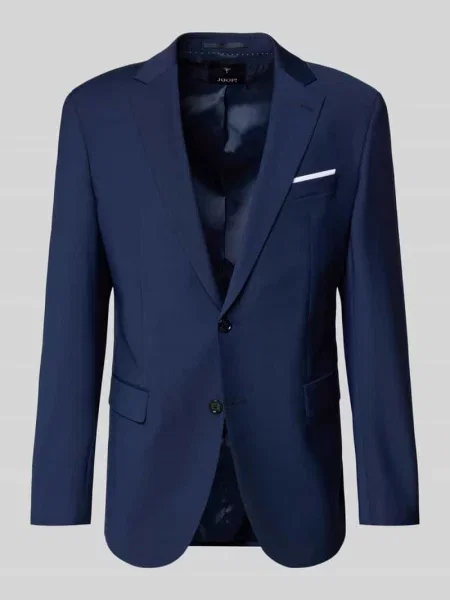 Marynarka na 2 JOOP! Collection;Mieszanka materiałów z dodatkiem wełny lana;Krój slim fit;Jednolity kolor;Kołnierz z połami;Brustasza;Kieszenie z patką;Długość tyłu w rozmiarze 5 granatowa