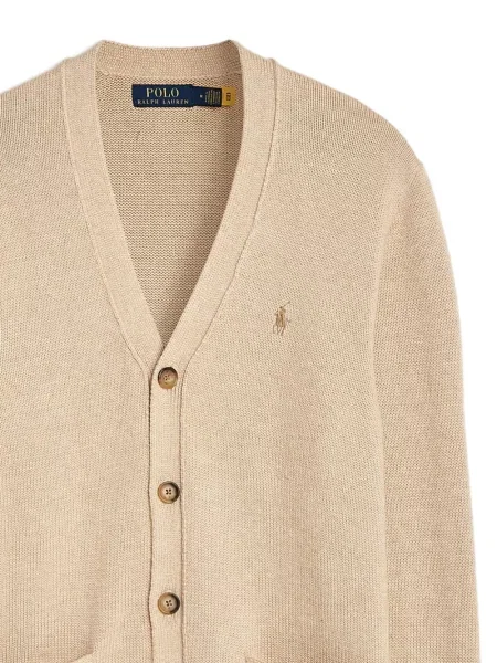 Kostkovaný kardigan Polo Ralph Lauren s autogramem modrý