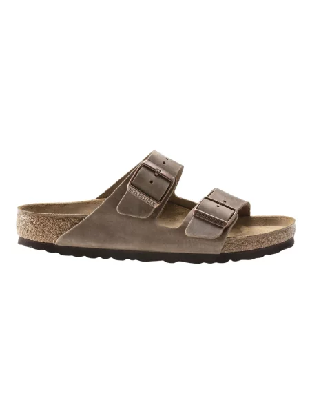Sandały Birkenstock skórzane brązowe