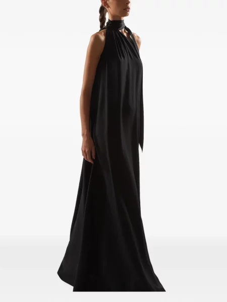 Rochie maxi Taller Marmo cu gât halter negru