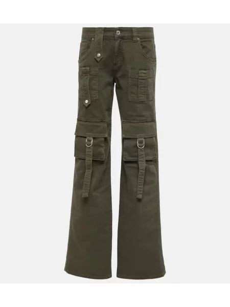 Pantaloni cargo Blumarine cu talie joasă verde