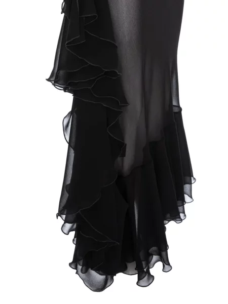 Rochie maxi V:pm Atelier cu volane negru