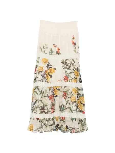 Maxi sukňa Alice + Olivia biela