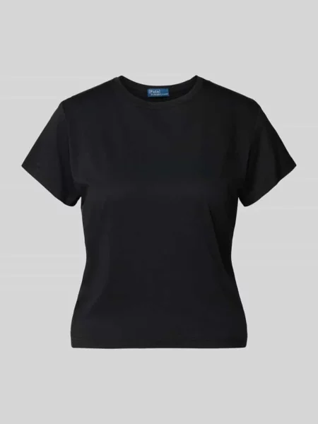 T-shirt z wyhaftowanym logo i okrągłym dekoltem Polo Ralph Lauren czarna