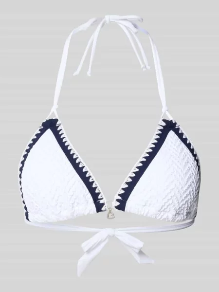 Góra od bikini z fakturowanym wzorem model BLUCO' Banana Moon białe