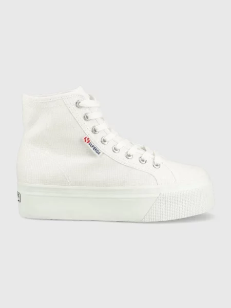 Високи кецове Superga бяло