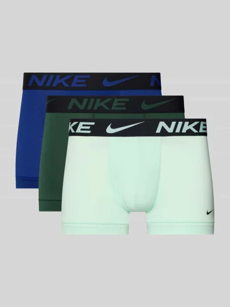 Obcisłe bokserki z nadrukiem z logo w zestawie 3 szt. Nike khaki