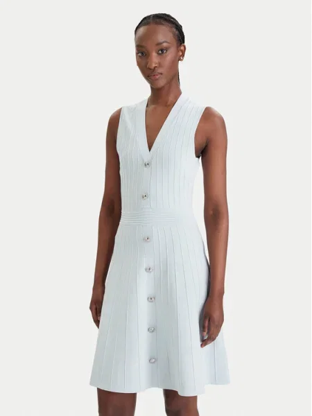 Guess Rochie tricotată celest albastru