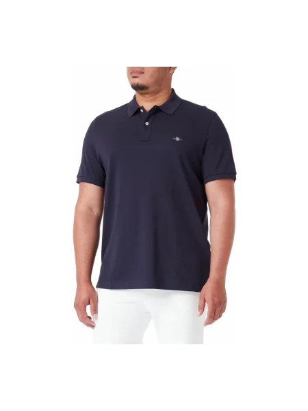 T-shirt z nadrukiem z logo i okrągłym dekoltem Gant niebieska