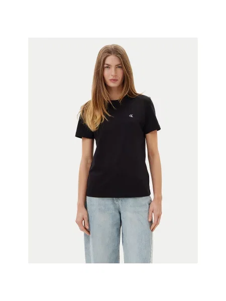 Calvin Klein Jeans T-Shirt Regular Fit μαύρο