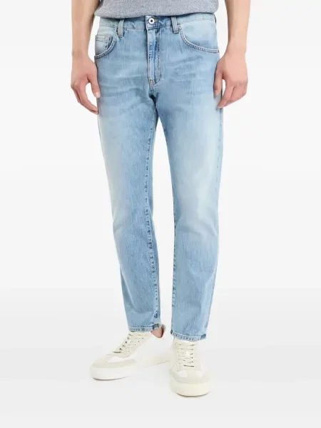 Kožené džíny Fay modré