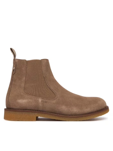 Chelsea cipele BOSS Kope  Bež smeđa