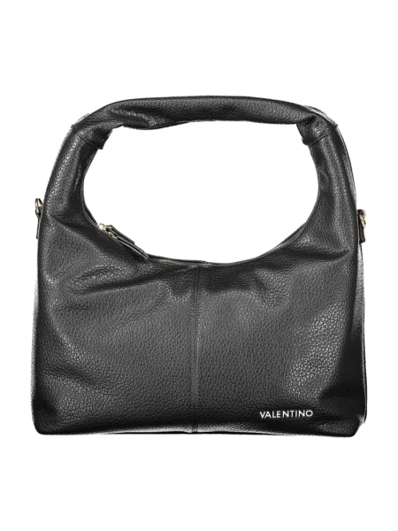 Lniana torebka Valentino czarna