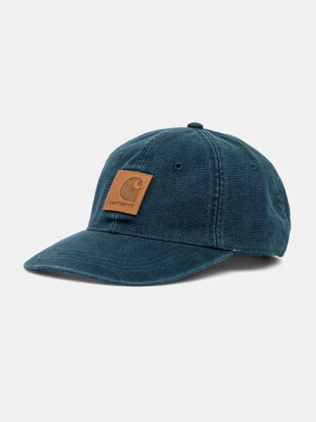 Carhartt WIP czapka z daszkiem Canvas Cap turkusowy gładka