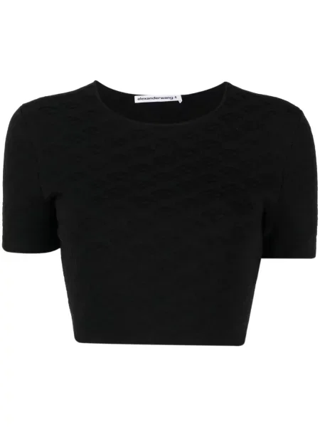 Cropp tricou Alexander Wang din jacard negru