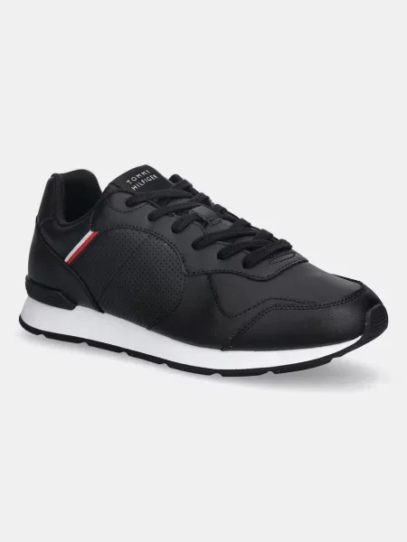 Tommy Hilfiger sneakers din piele RUNNER ICON LEATHER negru