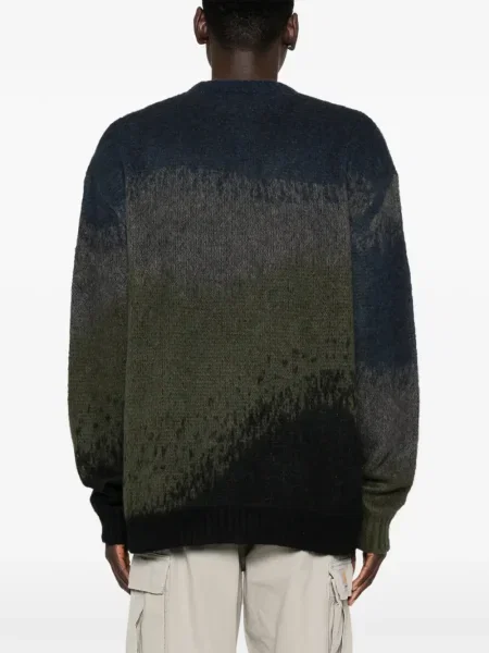 Pulover Carhartt Wip cu decolteu rotund albastru