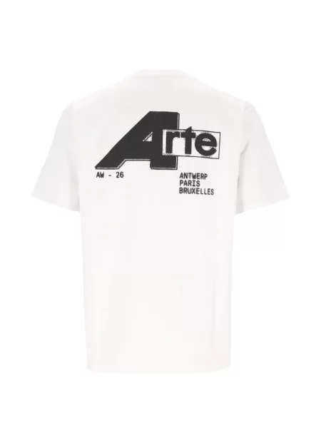 Tricou Arte Antwerp cu imagine alb