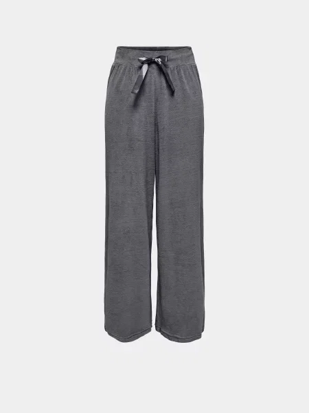 Повсякденні штани JDY VIDA VELVET PANT JRS DIA темно-сірий бавовна/поліестер сірі