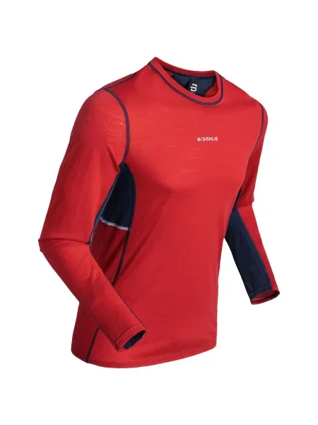 Koszulka termoaktywna z długim rękawem Daehlie Sportswear Performance czerwona