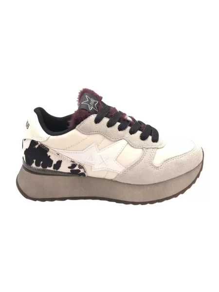 Sneakersy Sun68 skórzane beżowe