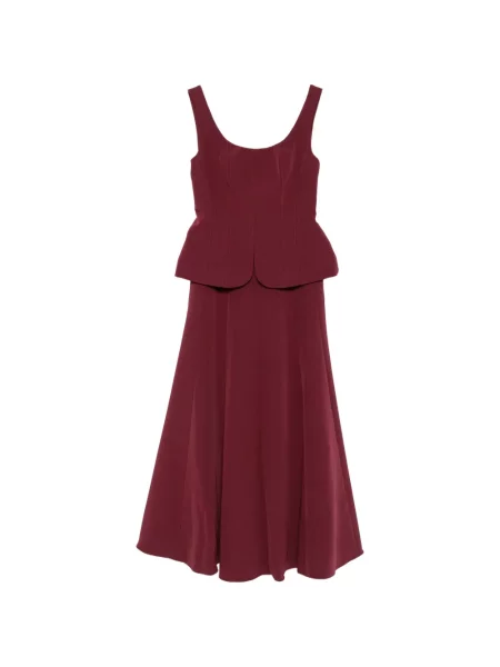 Rochie midi Roland Mouret fără mâneci roșu